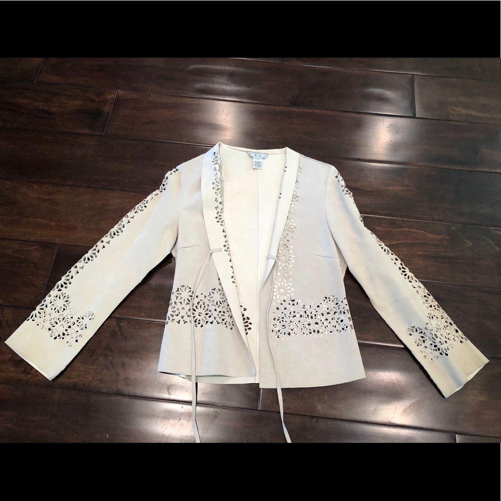 Light beige Leather CAbi Jacket